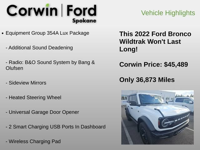 Used 2022 Ford Bronco Wildtrak AWD/4WD image 12