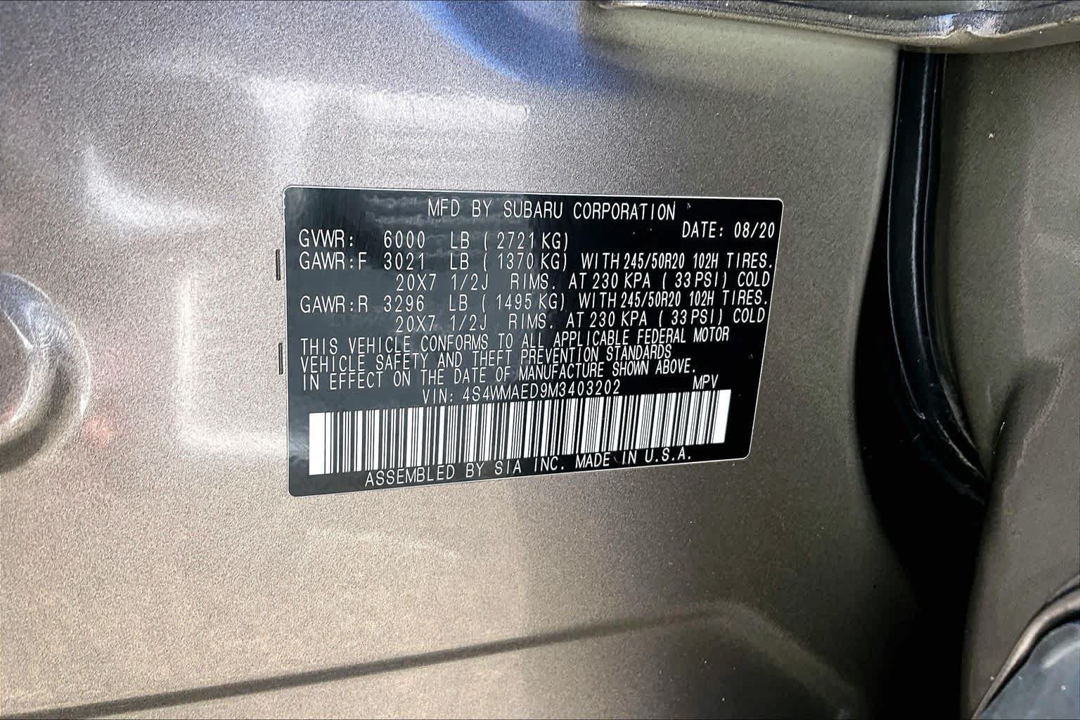 Used 2021 Subaru Ascent Premium w/ Sport Package AWD/4WD image 34