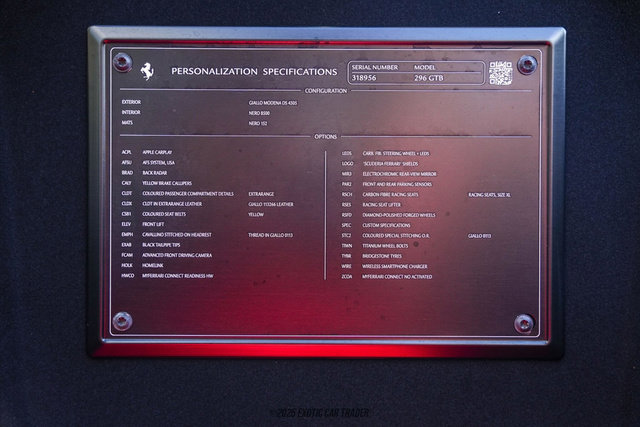 Used 2025 Ferrari 296 GTB RWD image 63