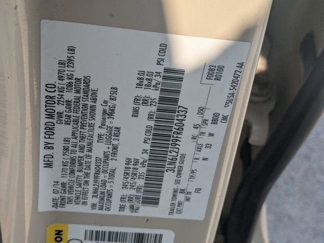 Used 2015 Lincoln MKZ AWD w/ Equipment Group 101A Select image 35