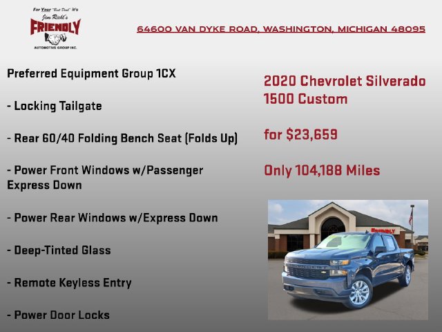 Used 2020 Chevrolet Silverado 1500 Custom w/ Custom Value Package AWD/4WD image 5