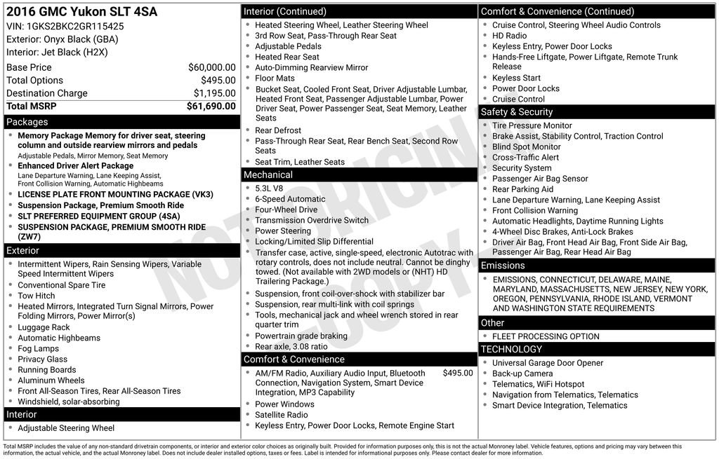 Used 2016 GMC Yukon SLT image 45