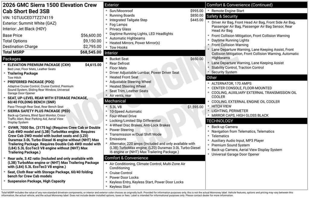 New 2026 GMC Sierra 1500 Elevation w/ Elevation Premium Package image 43