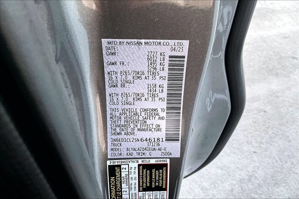 Used 2025 Nissan Frontier S RWD image 18