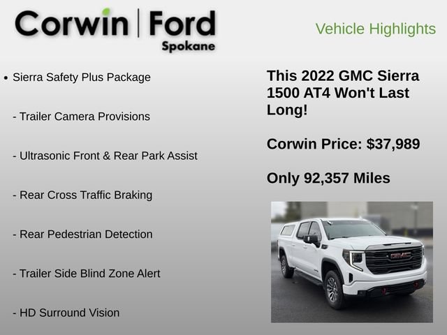 Used 2022 GMC Sierra 1500 AT4 w/ AT4 Premium Package AWD/4WD image 12