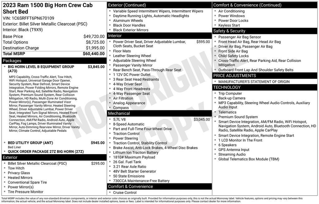 Used 2023 RAM 1500 Big Horn AWD/4WD image 5