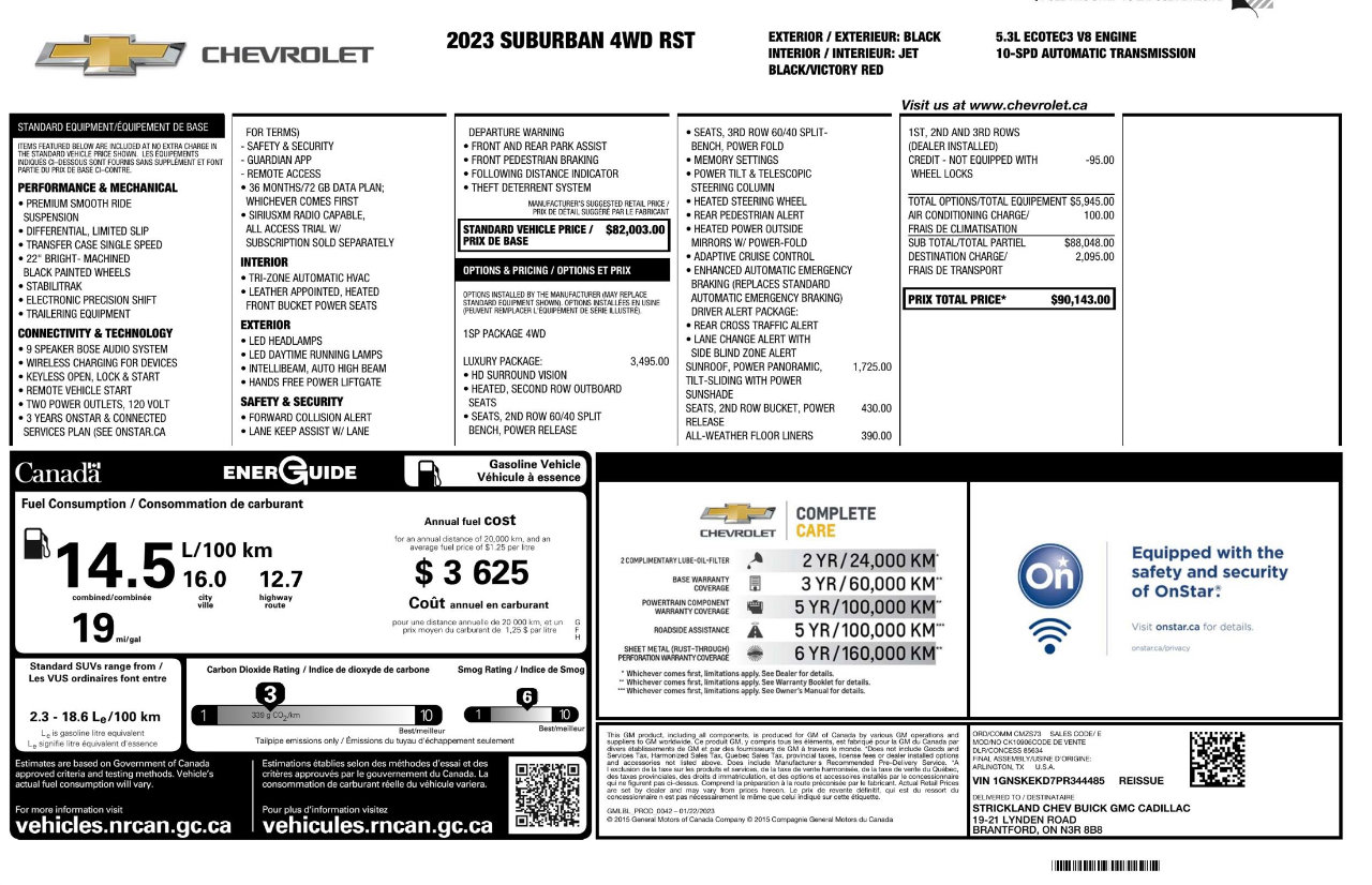 Used 2023 Chevrolet Suburban RST image 9