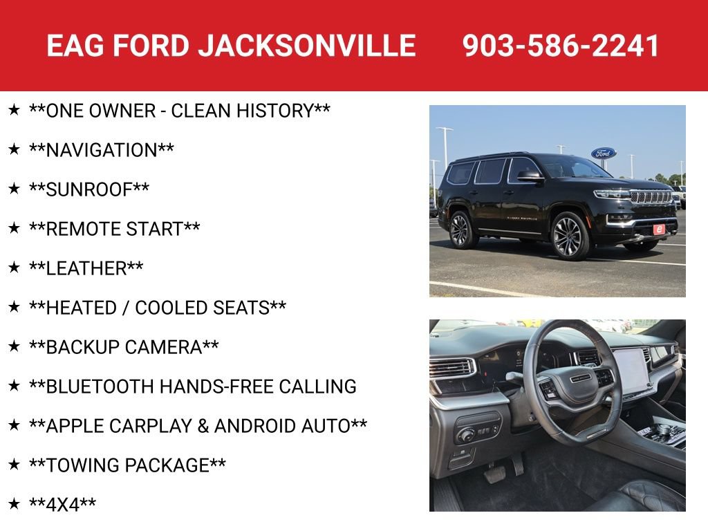 Used 2022 Jeep Grand Wagoneer Series III w/ HD Trailer Tow Package AWD/4WD image 4