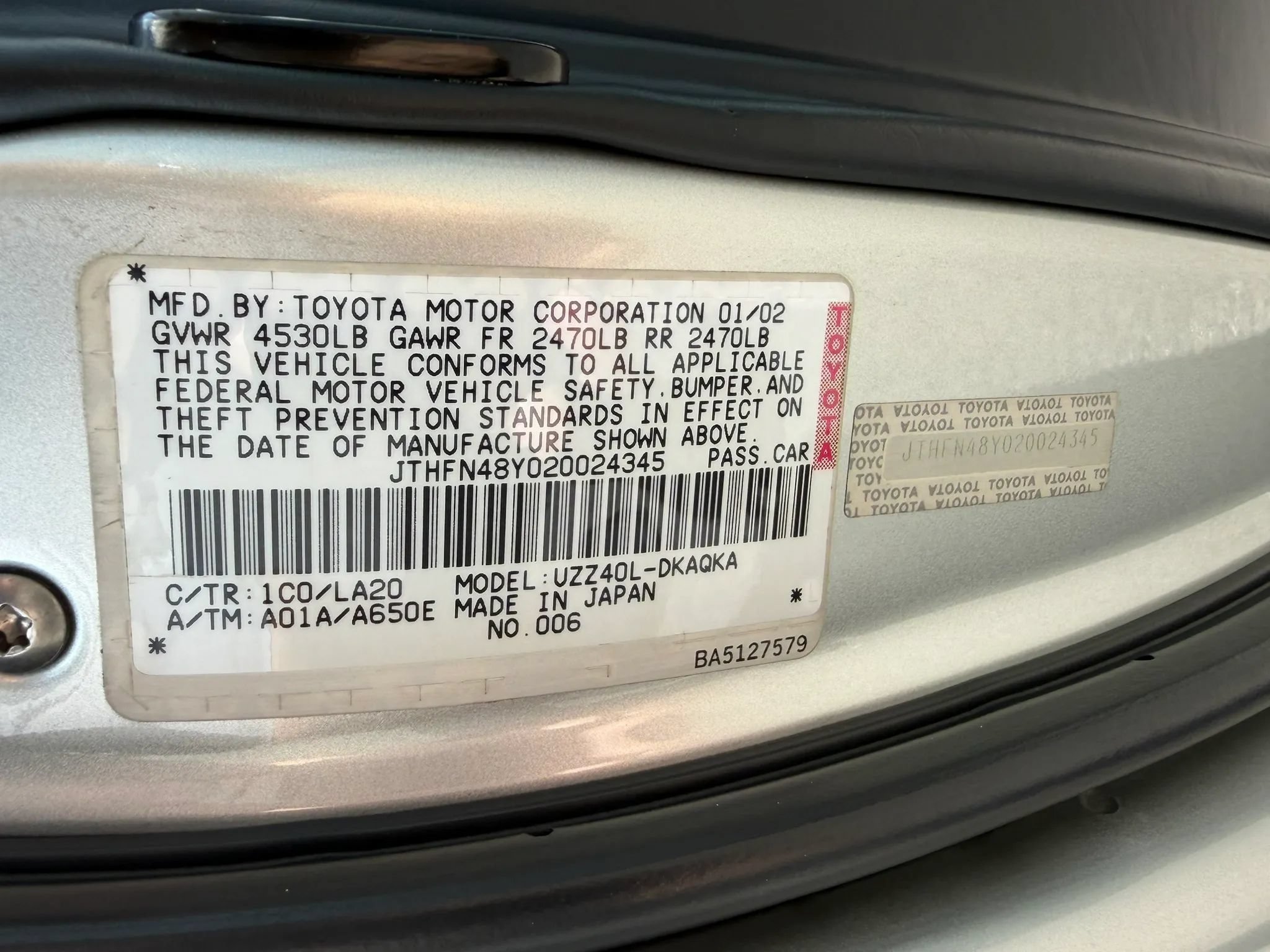 Used 2002 Lexus SC 430 Convertible RWD image 42