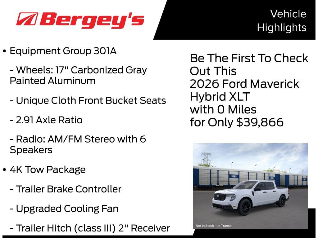 New 2026 Ford Maverick XLT w/ Equipment Group 301A image 5