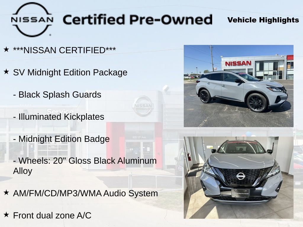 Used 2024 Nissan Murano SV w/ SV Midnight Edition Package AWD/4WD image 9