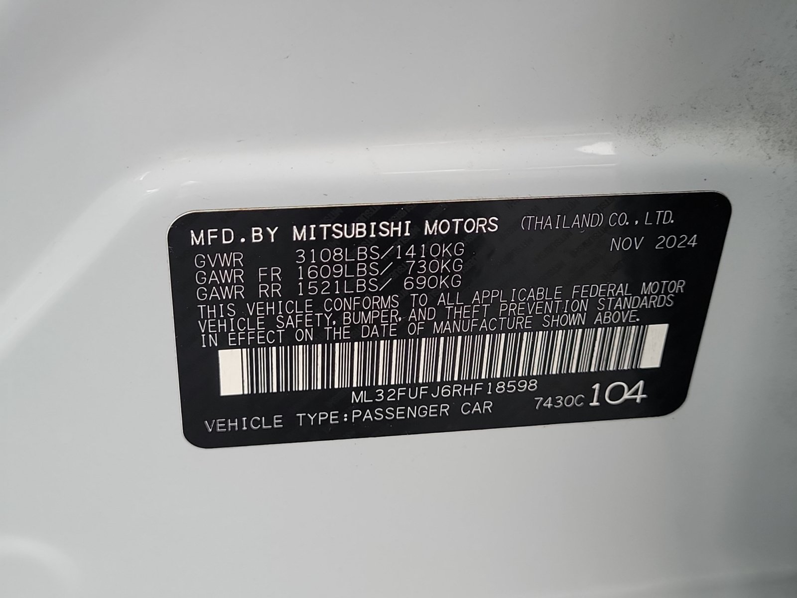 Used 2024 Mitsubishi Mirage G4 ES FWD image 29