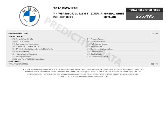 Used 2016 BMW 528i Sedan RWD image 3