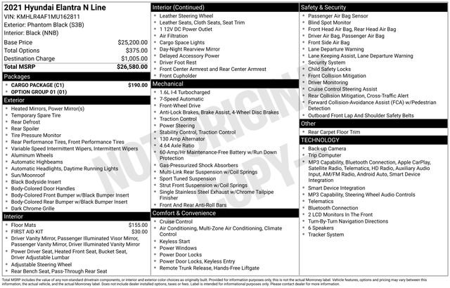 Used 2021 Hyundai Elantra N Line w/ Cargo Package FWD image 10
