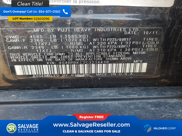 Used 2012 Subaru Outback 2.5i Limited w/ Moonroof Pkg AWD/4WD image 17