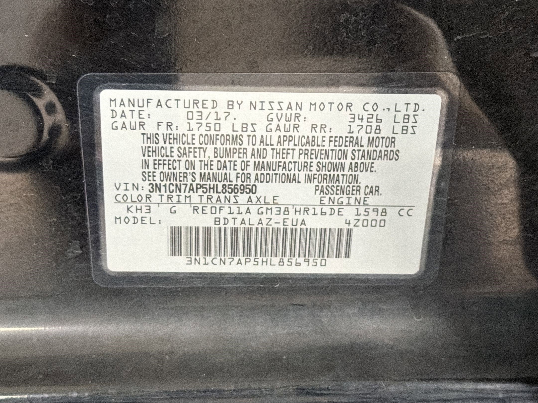 Used 2017 Nissan Versa S Plus FWD image 19