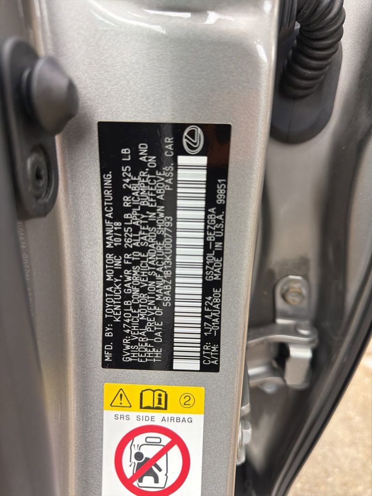 Used 2019 Lexus ES 350 F Sport w/ Accessory Package 2 image 9