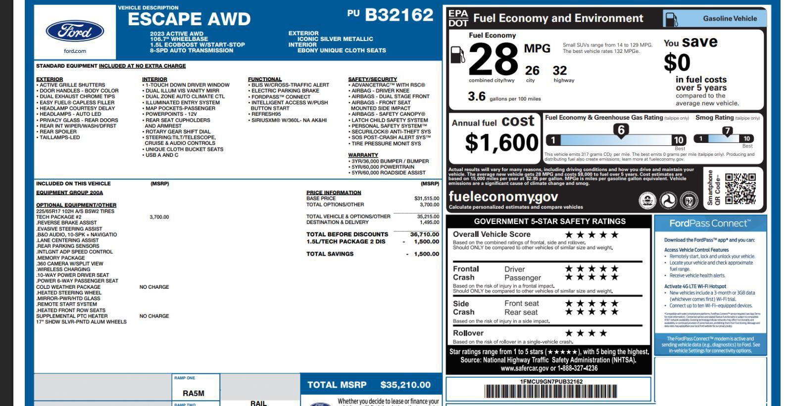 Used 2023 Ford Escape Active w/ Tech Pack #2 image 4