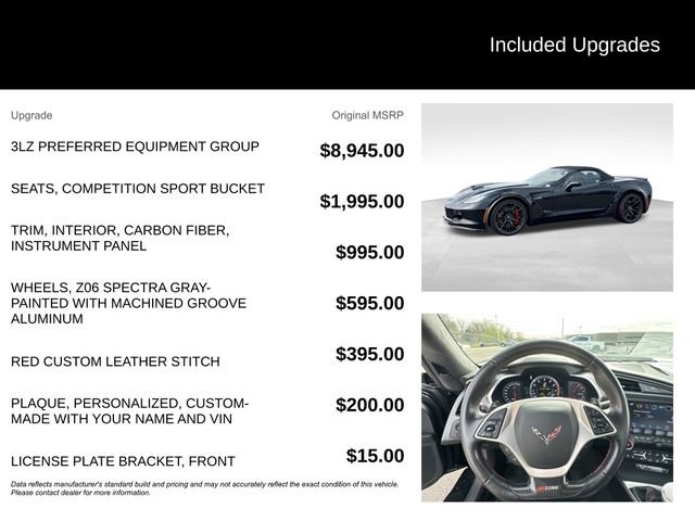 Used 2016 Chevrolet Corvette Z06 w/ 3LZ Preferred Equipment Group image 5
