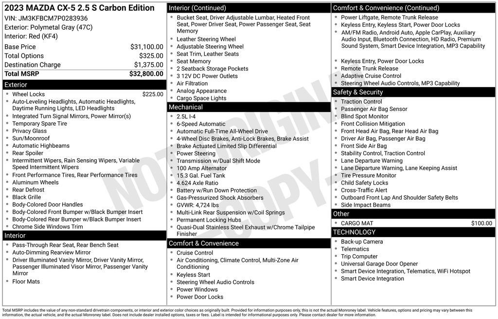 Used 2023 MAZDA CX-5 Carbon Edition AWD/4WD image 3
