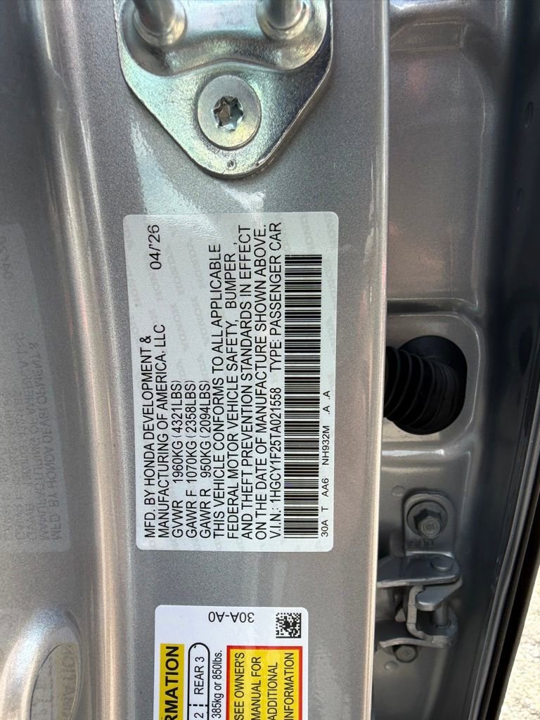 New 2026 Honda Accord LX image 26