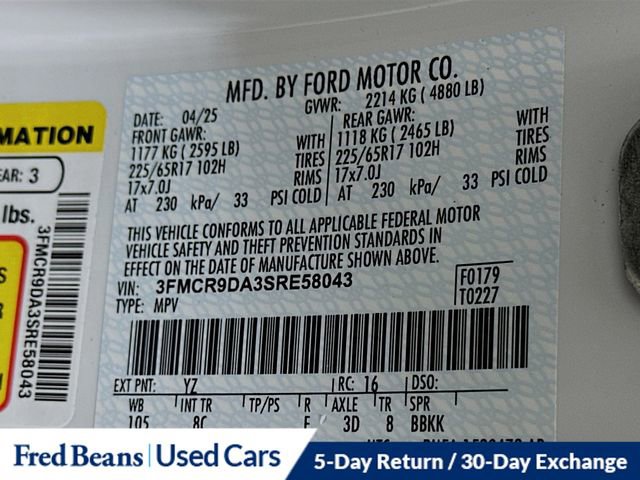 Certified 2025 Ford Bronco Sport Badlands image 34