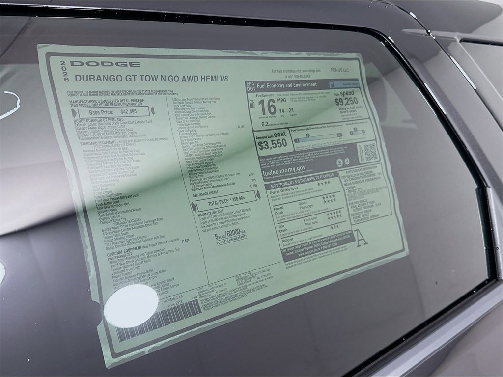New 2026 Dodge Durango GT w/ Tow 'N Go Package image 20