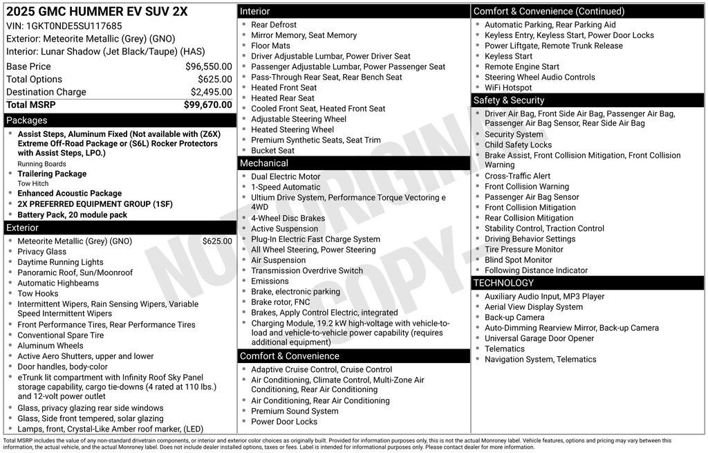 New 2025 GMC Hummer EV 2X AWD/4WD image 57
