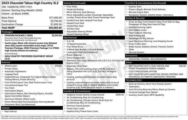 Used 2023 Chevrolet Tahoe High Country w/ Premium Package 2 image 7