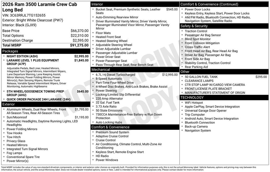 New 2026 RAM 3500 Laramie w/ Night Edition image 39