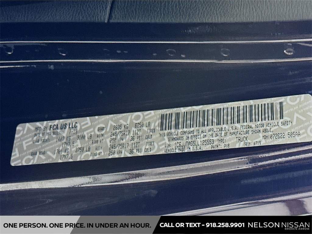 Used 2020 Jeep Gladiator Sport w/ Quick Order Package 23S image 30