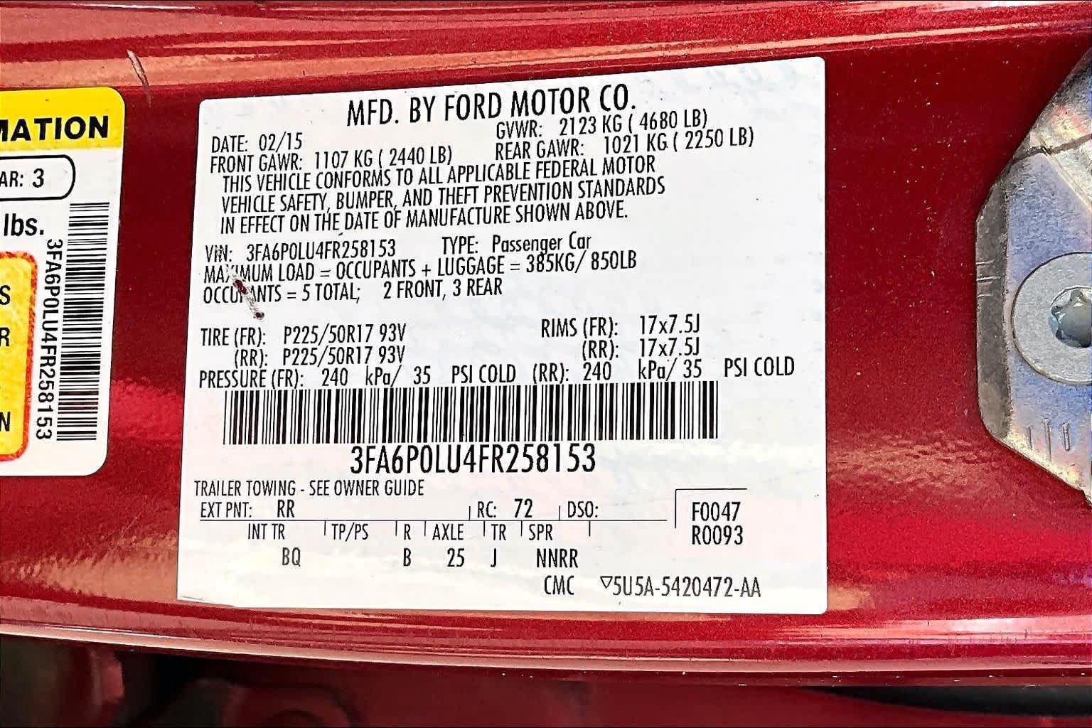 Used 2015 Ford Fusion SE w/ Equipment Group 502A FWD image 36