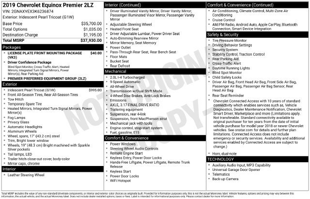 Used 2019 Chevrolet Equinox Premier AWD/4WD image 28