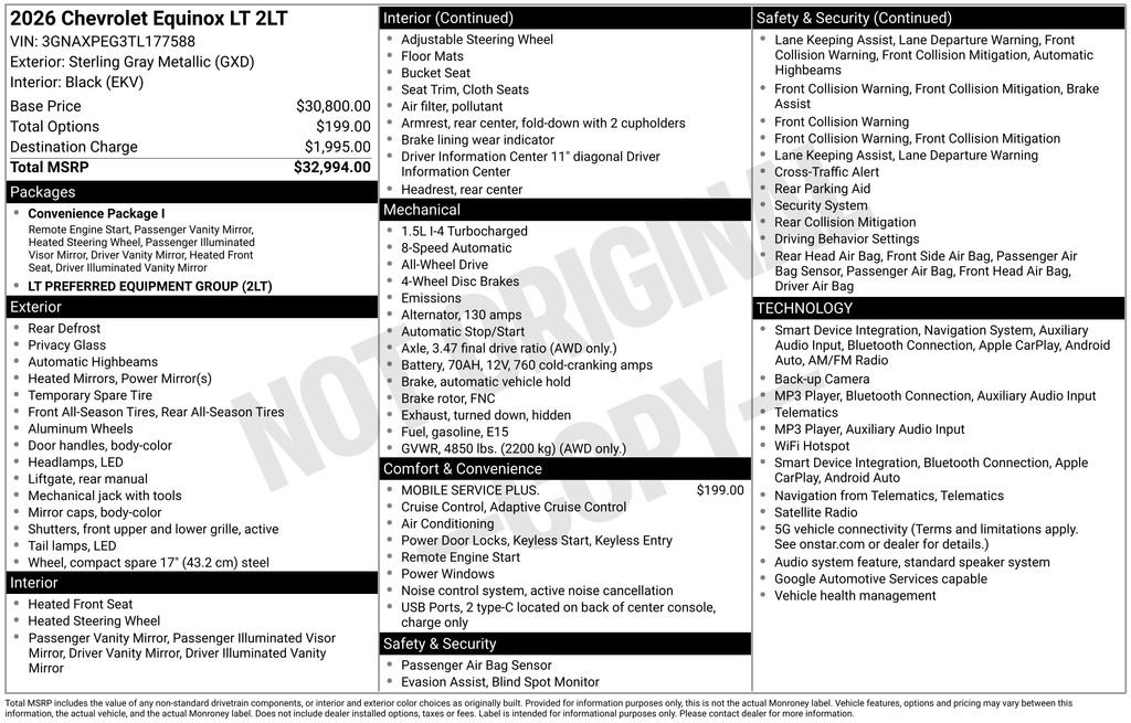 Certified 2026 Chevrolet Equinox LT AWD/4WD image 21