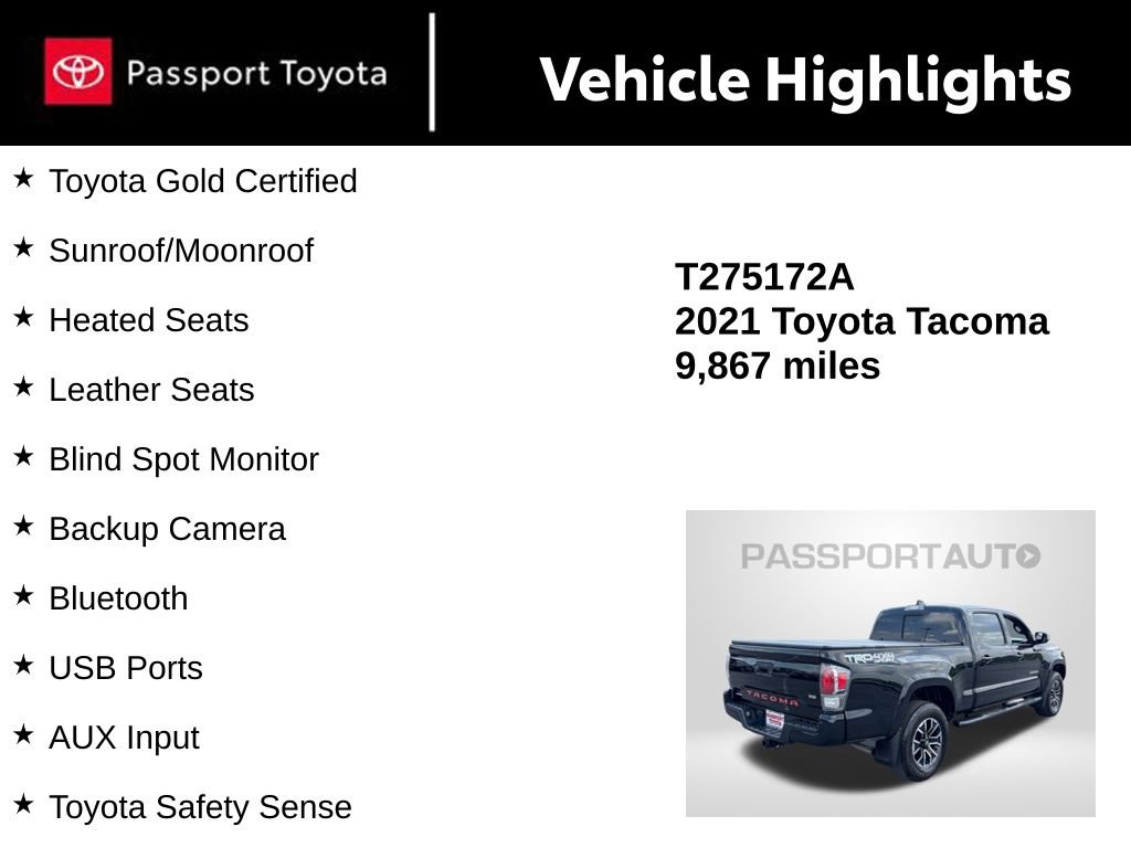 Used 2021 Toyota Tacoma TRD Sport w/ TRD Premium Sport Package AWD/4WD image 14
