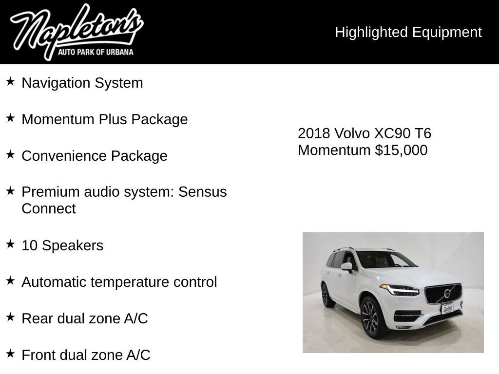 Used 2018 Volvo XC90 T6 Momentum w/ Convenience Package image 15