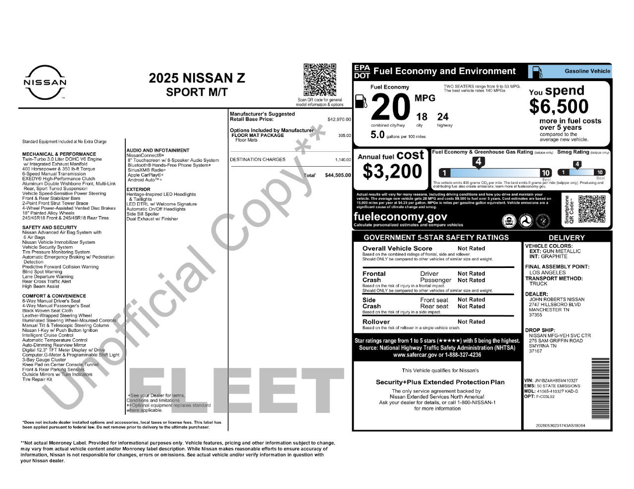 Certified 2025 Nissan Z Sport w/ Floor Mat Package RWD image 32