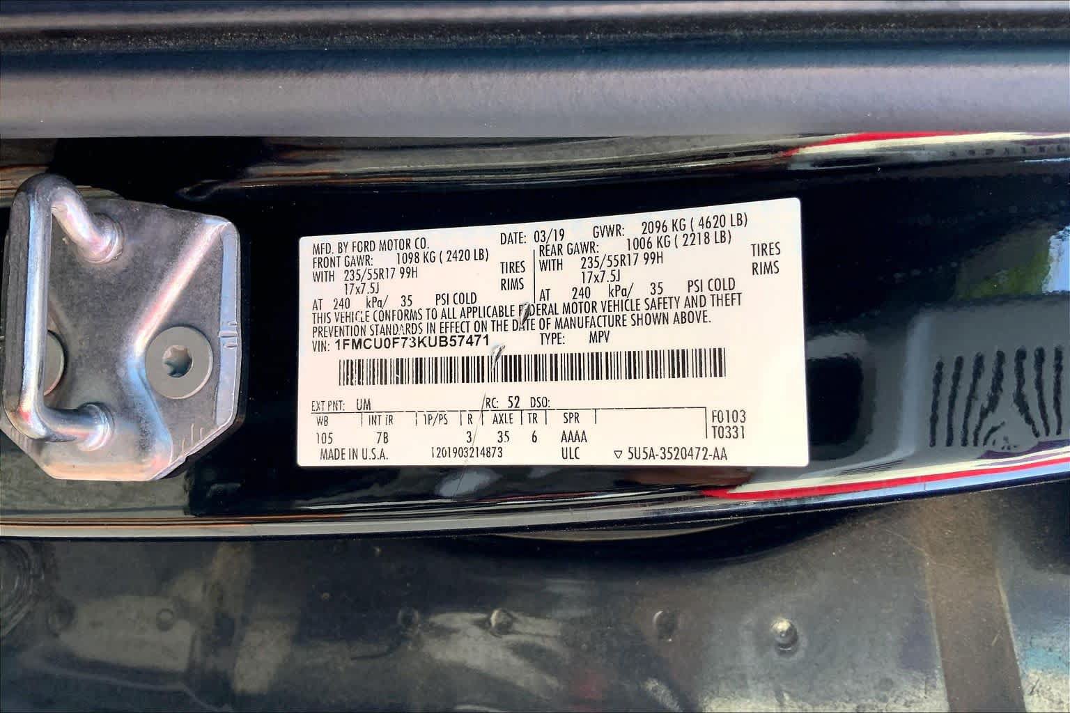 Used 2019 Ford Escape S FWD image 30