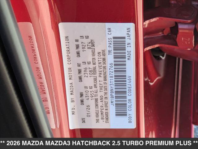 New 2026 MAZDA MAZDA3 Hatchback w/Premium Plus Pkg AWD/4WD image 15