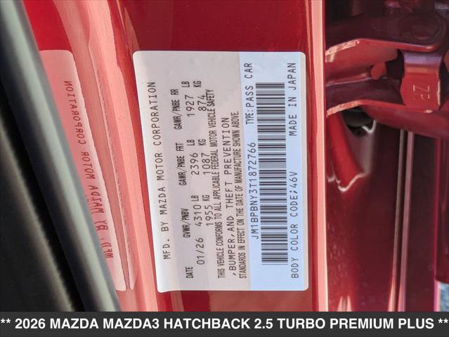 New 2026 MAZDA MAZDA3 Hatchback w/Premium Plus Pkg AWD/4WD image 15