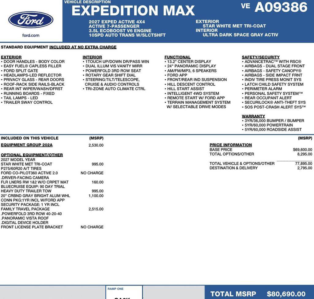 New 2027 Ford Expedition Max Active AWD/4WD image 2