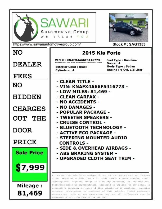 Used 2015 Kia Forte LX w/ Popular Package image 23