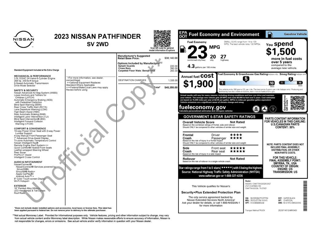 Used 2023 Nissan Pathfinder SV image 10