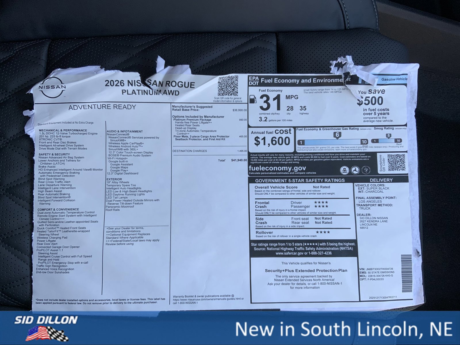 New 2026 Nissan Rogue Platinum w/ Platinum Premium Package image 13