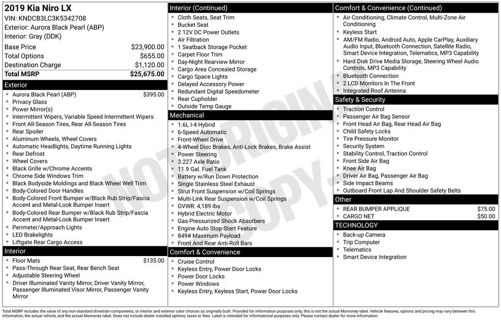 Used 2019 Kia Niro LX image 2