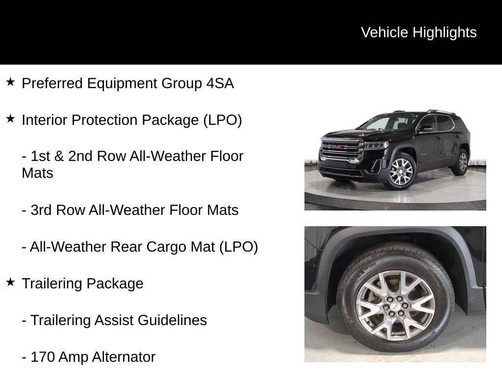Used 2020 GMC Acadia SLT w/ Trailering Package AWD/4WD image 7