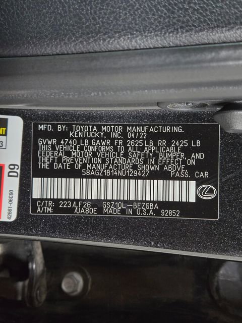 Used 2022 Lexus ES 350 F Sport w/ Accessory Package FWD image 30