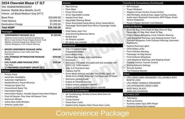 Used 2024 Chevrolet Blazer LT w/ Convenience Package image 6