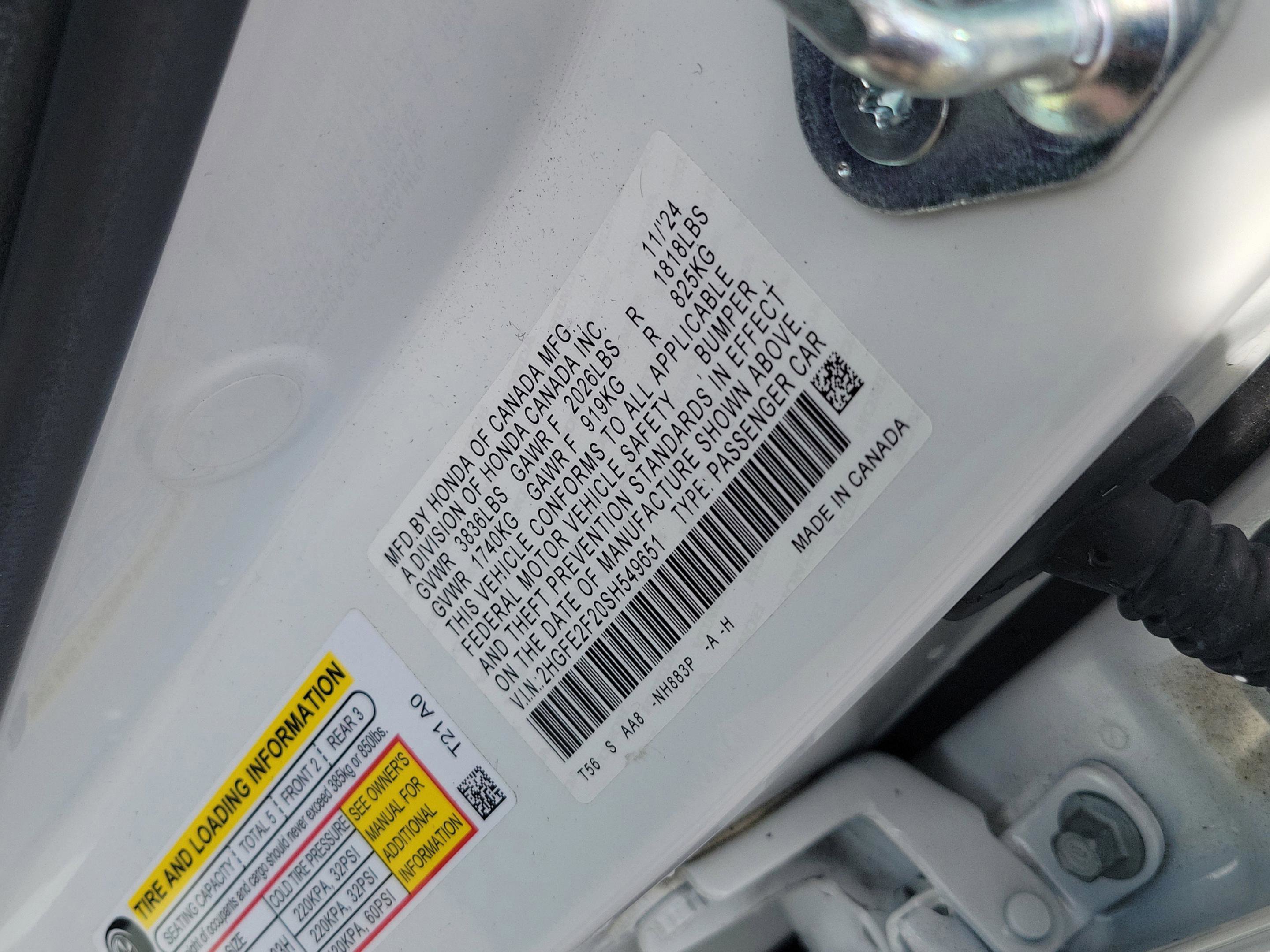 Certified 2025 Honda Civic LX image 34