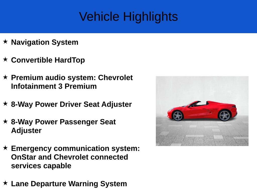 New 2026 Chevrolet Corvette Stingray Convertible w/ 1LT image 2